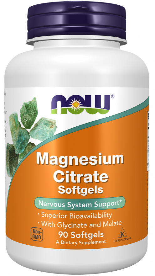 Citrato de Magnésio 134mg  Now Foods 90 Cápsulas
