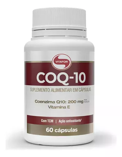 COENZIMA Q10 200MG COM VITAMINA E VITAFOR 60 CÁPSULAS