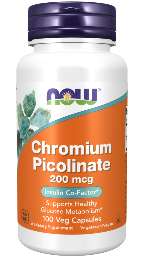 Picolinato de Cromo 200mcg Now Foods 100 Cápsulas