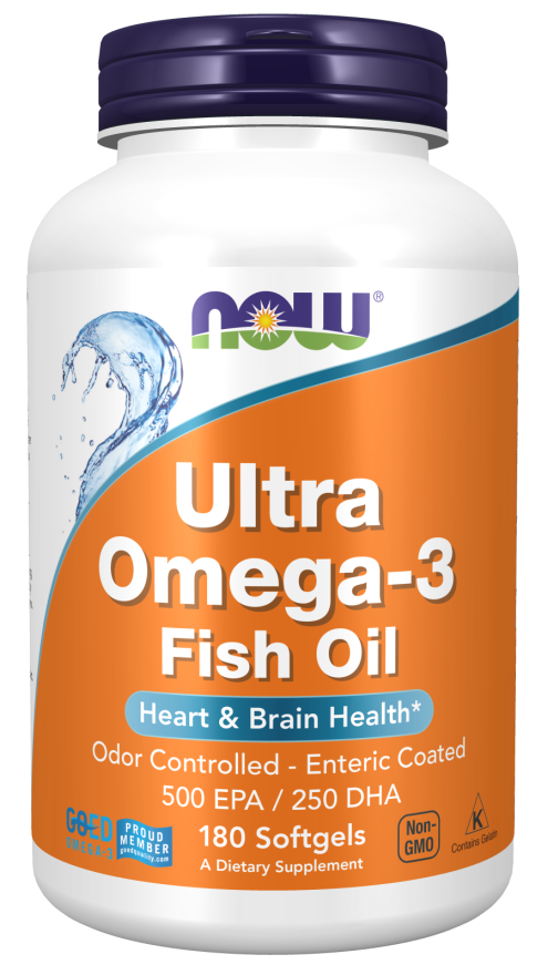 Ultra Ômega 3 500 EPA 250 DHA Now Foods 180 Cápsulas