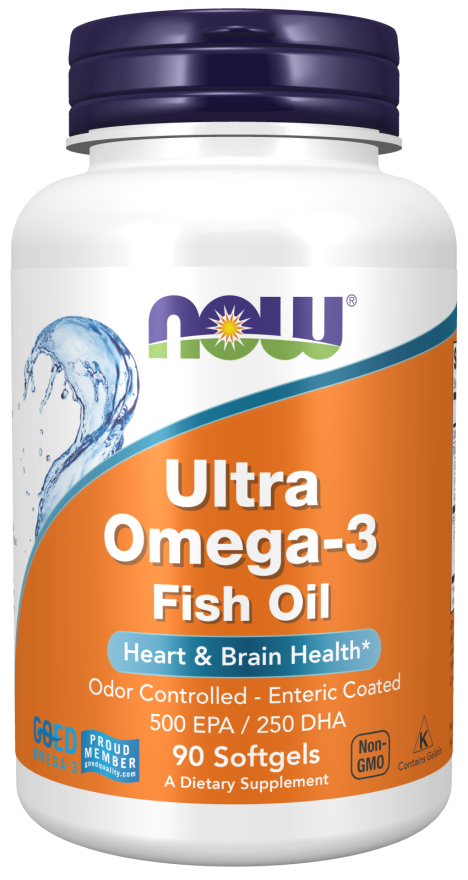 Ultra Ômega 3 500 EPA 250 DHA Now Foods 90 Cápsulas