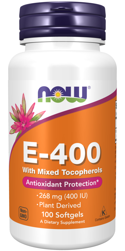 Vitamina E 400 UI  Now Foods 100 Cápsulas