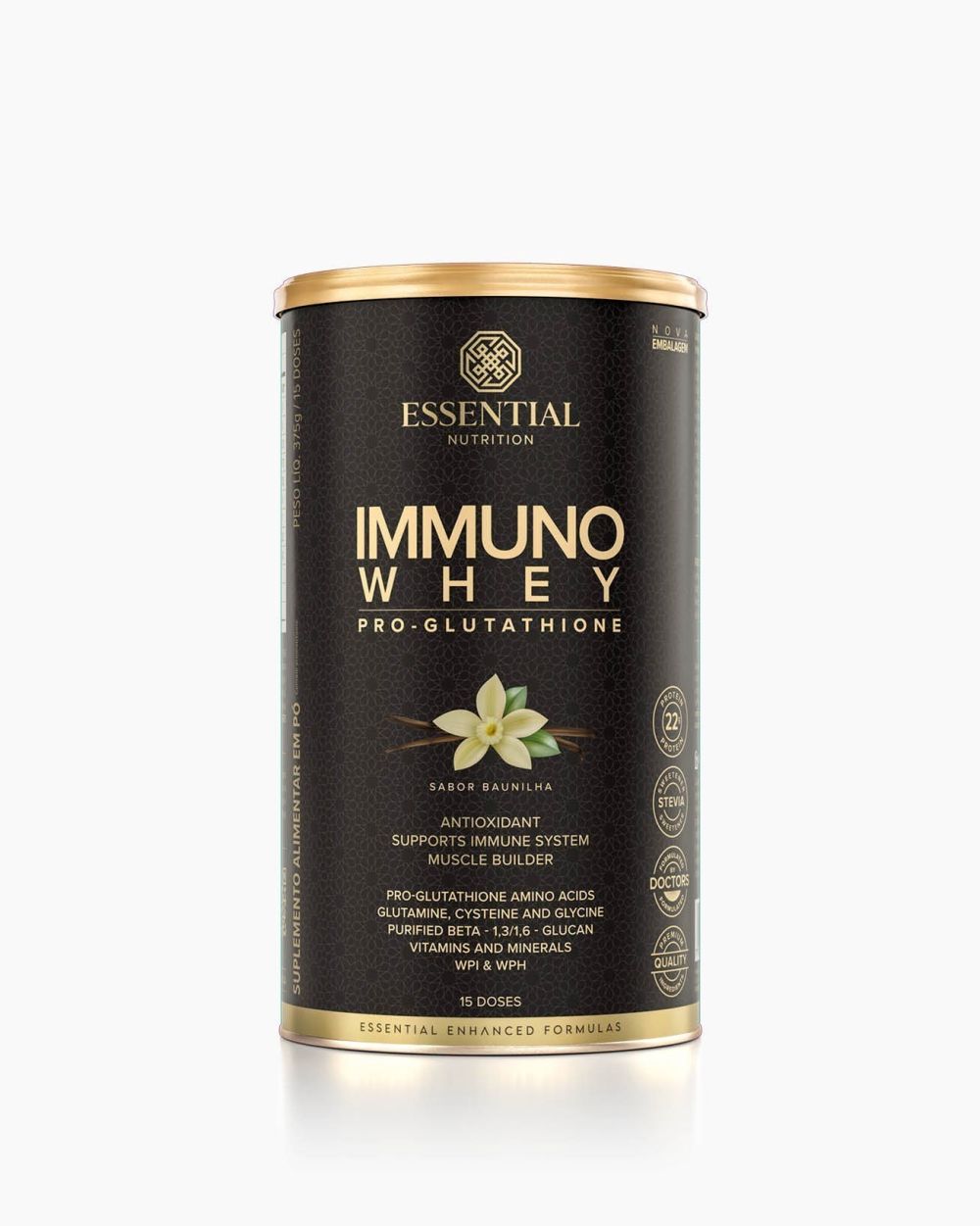 Immuno Whey Baunilha Essential Nutrition 375g