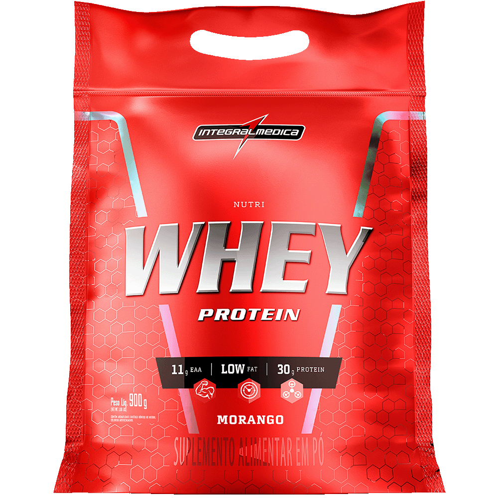 NutriWhey Morango Integralmedica 900g Refil