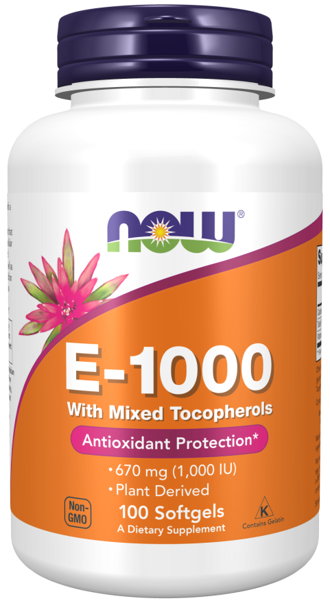 Vitamina E 1000 UI Now Foods 100 Cápsulas