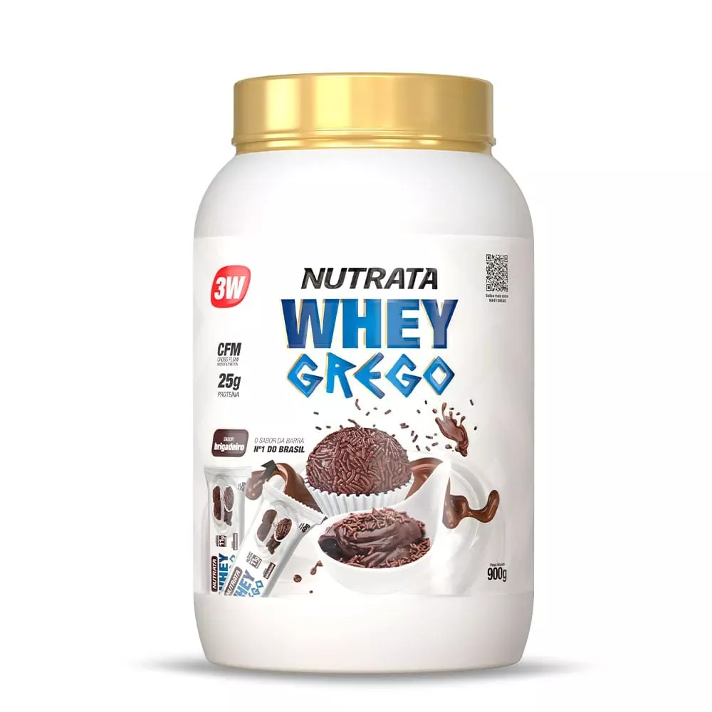 Whey 3W Grego Brigadeiro Nutrata 900 g Pote