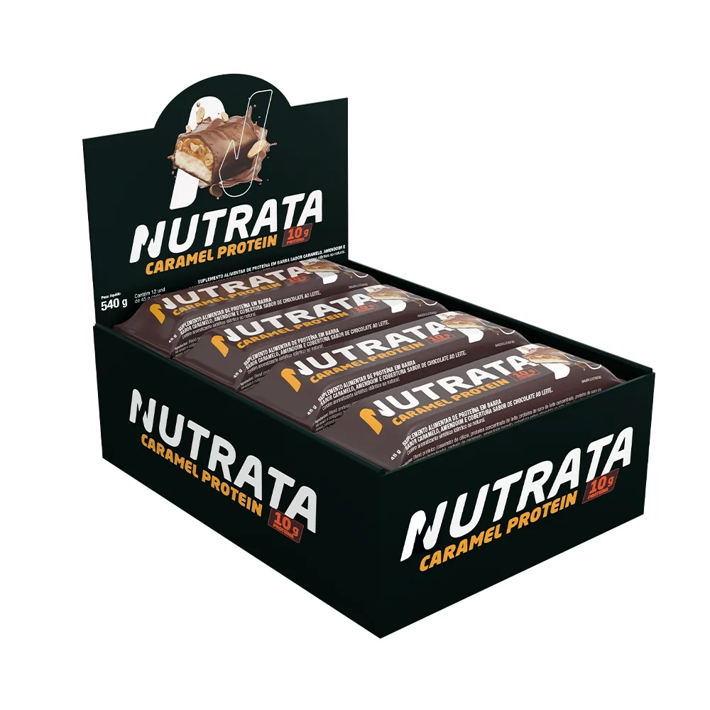 Barra Caramel Protein Display Nutrata 12 Unidades