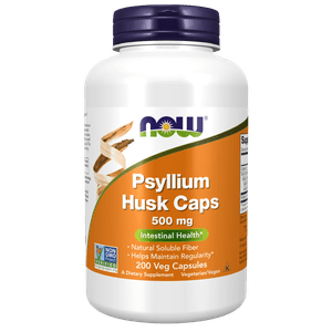 Casca de Psyllium 500mg Now Foods 200 Cápsulas