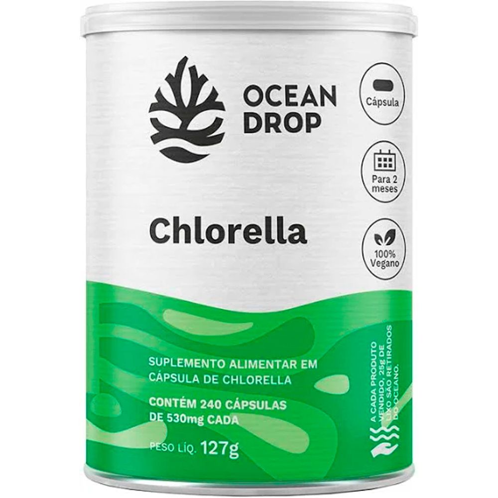 Chlorella 530mg Ocean Drop 240 Cápsulas