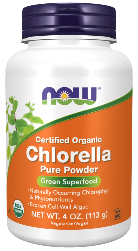 Chlorella Pura em Pó Now Foods 113g