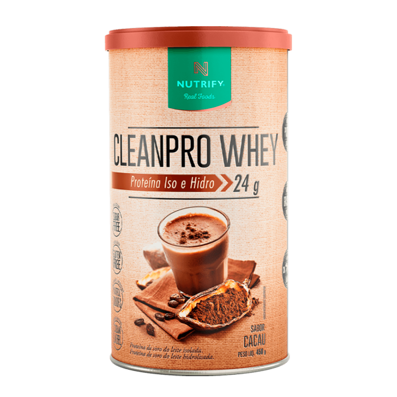 CleanPro Whey Cacau Nutrify 450g