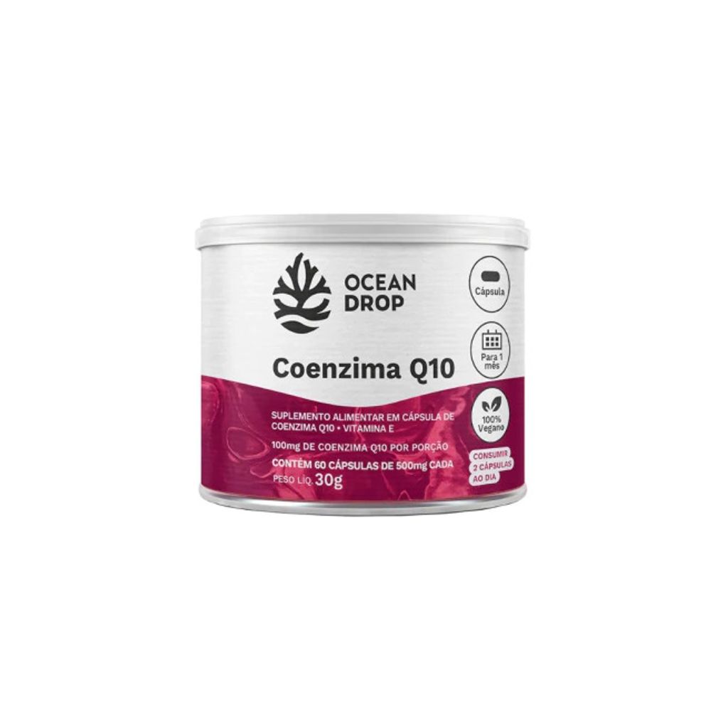 Coenzima Q10 500 mg Ocean Drop 60 Cápsulas