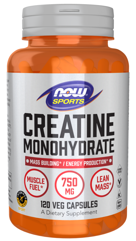 Creatina Monohidratada 750mg 120 Cápsulas Now Foods