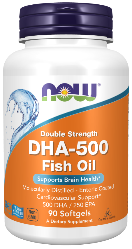 DHA 500mg Now Foods 180 Cápsulas