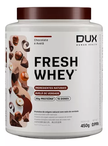 Fresh Whey Protein Sabor Chocolate e Avelã DUX Human Health 450g