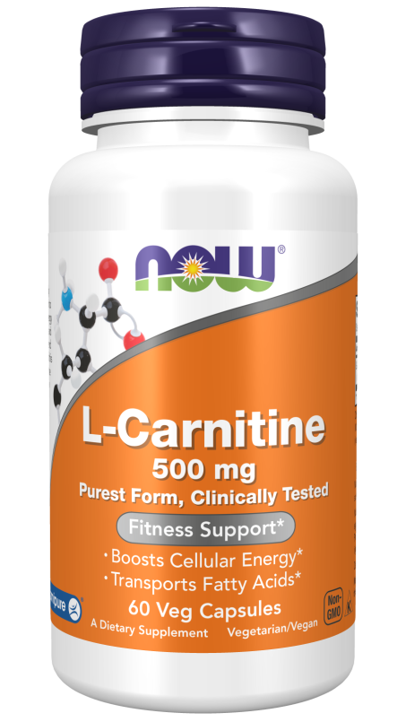 L-Carnitina 500mg Now Foods 60 Cápsulas