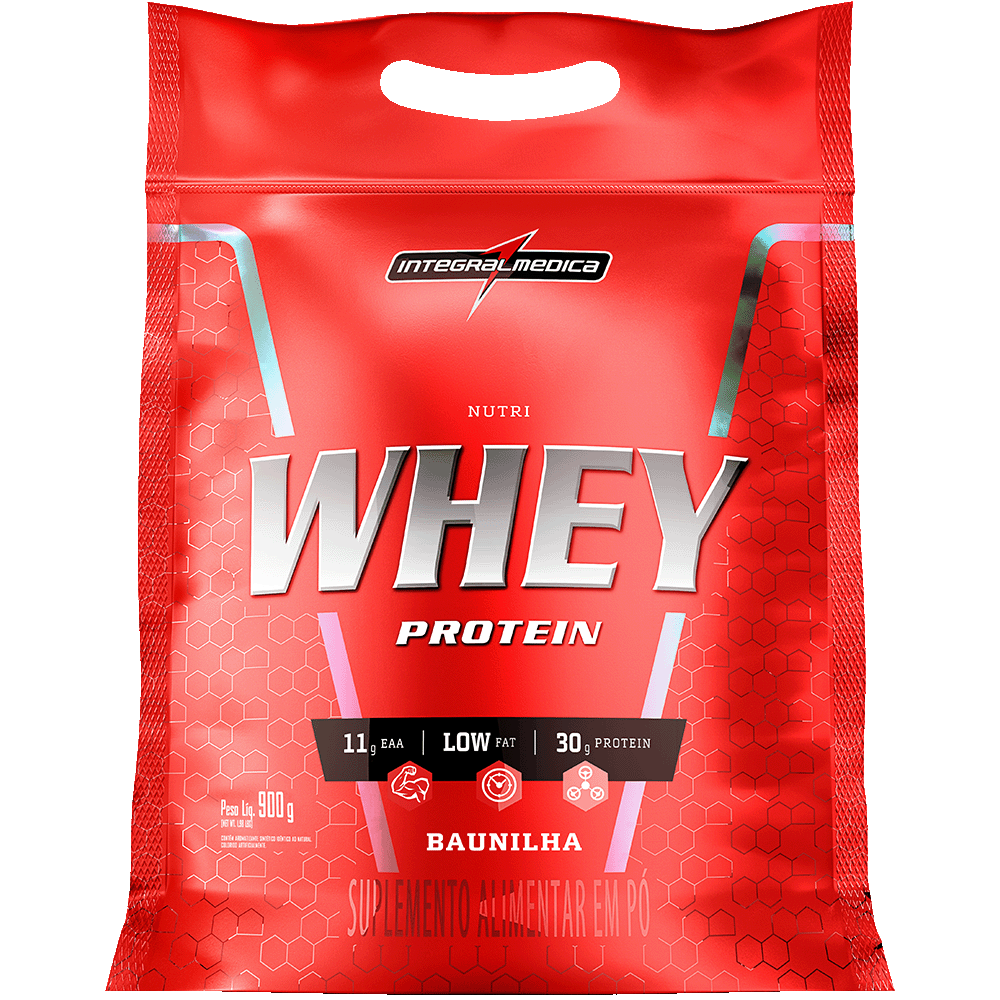 Nutri Whey Protein Baunilha Integralmédica Pounch 900g Refil