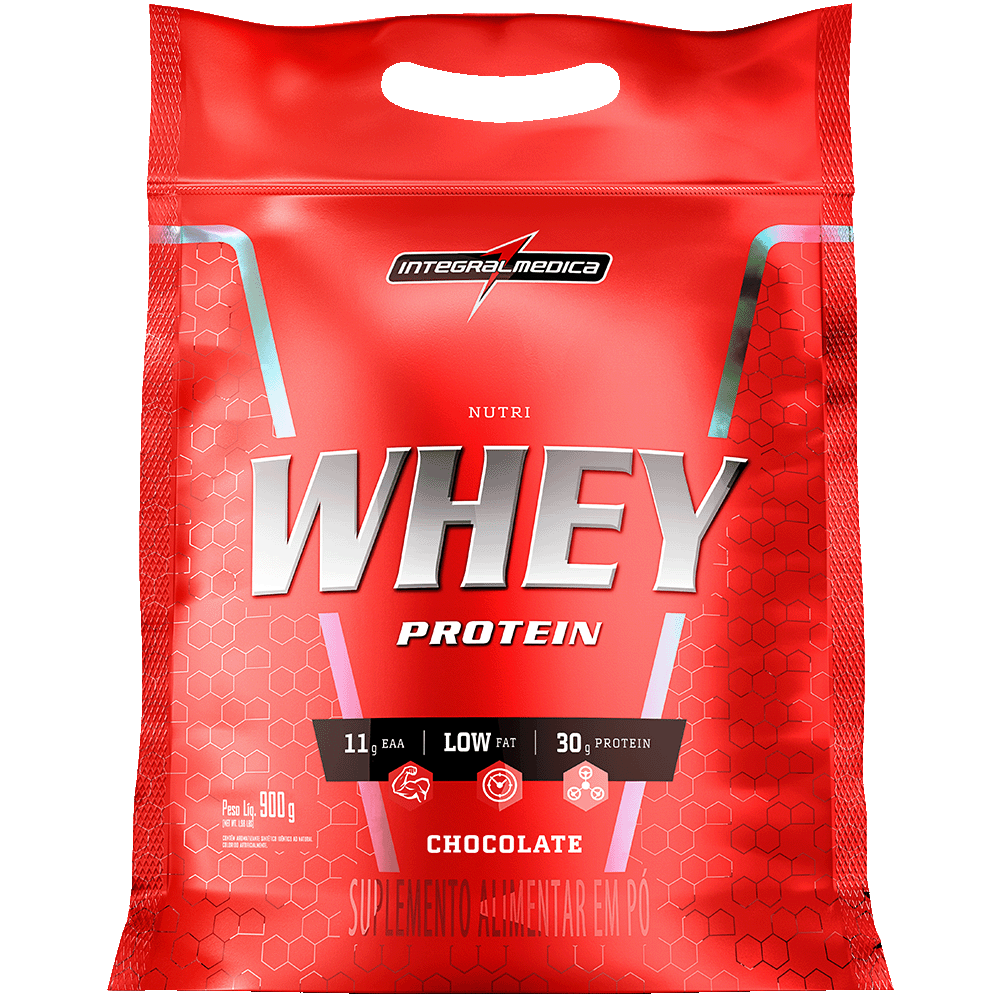 Nutri Whey Protein Chocolate Integralmédica Pounch 900g Refil