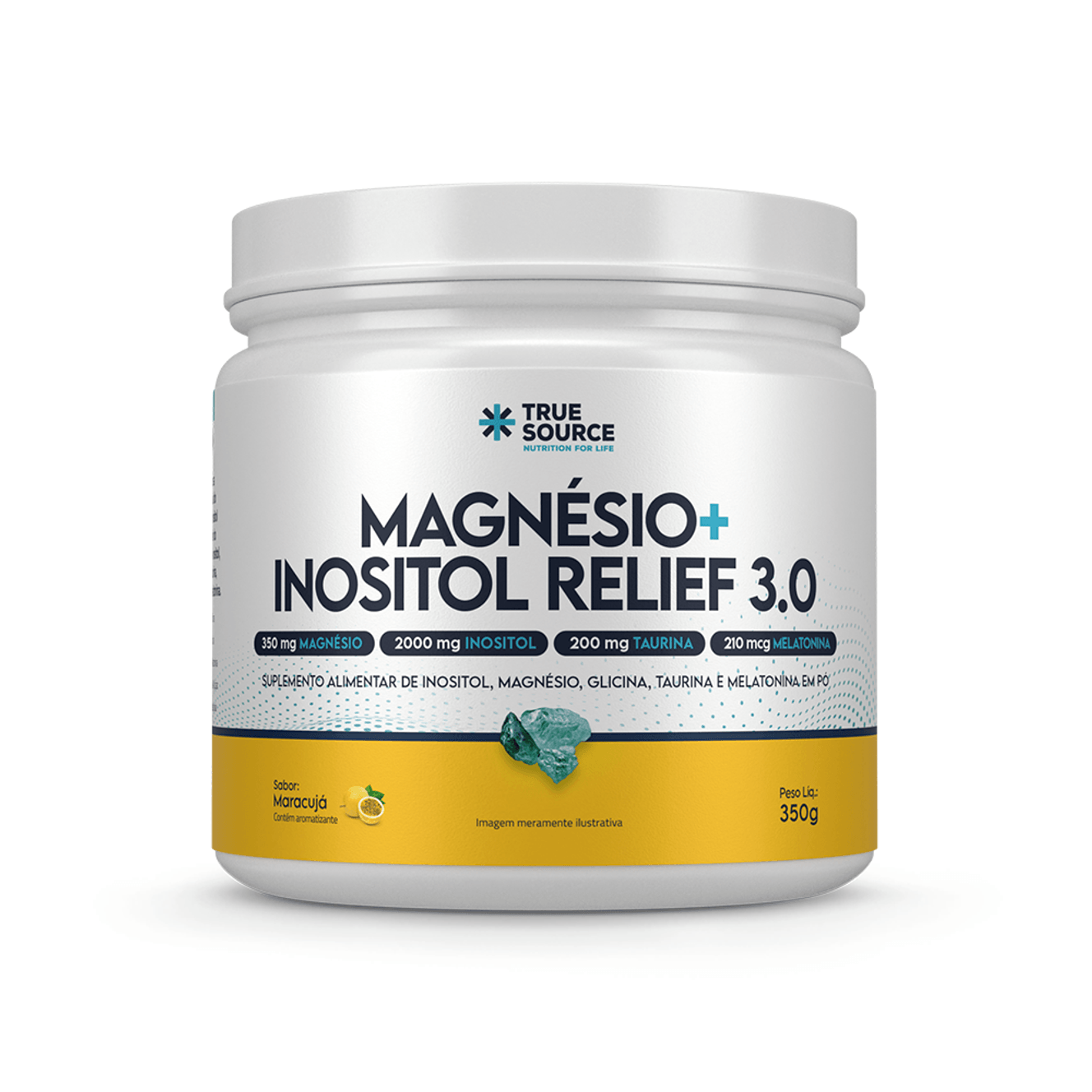 True Magnésio Inositol Relief Maracujá 3.0 True Source 350g