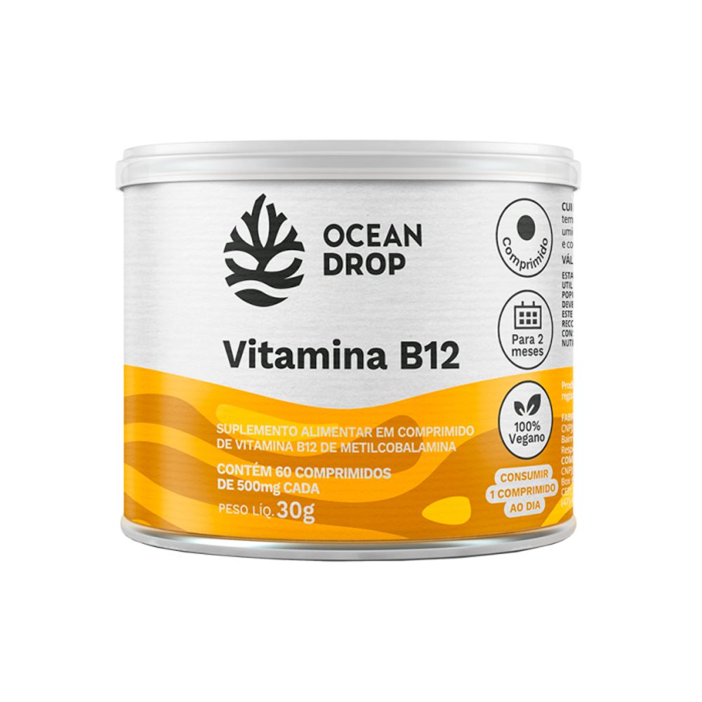 Vitamina B12 500mg Ocean Drop 60 Cápsulas