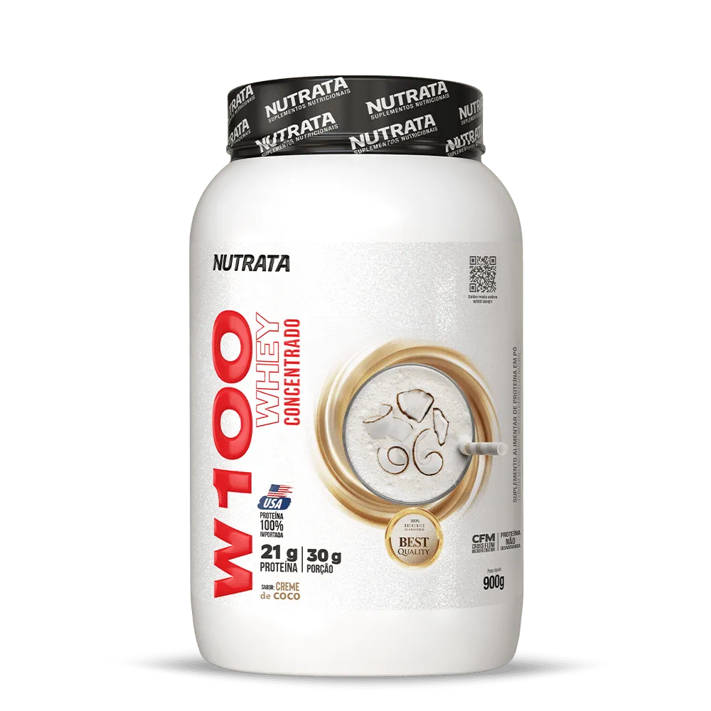 W100 Whey Creme de Coco Nutrata 900 g Pote