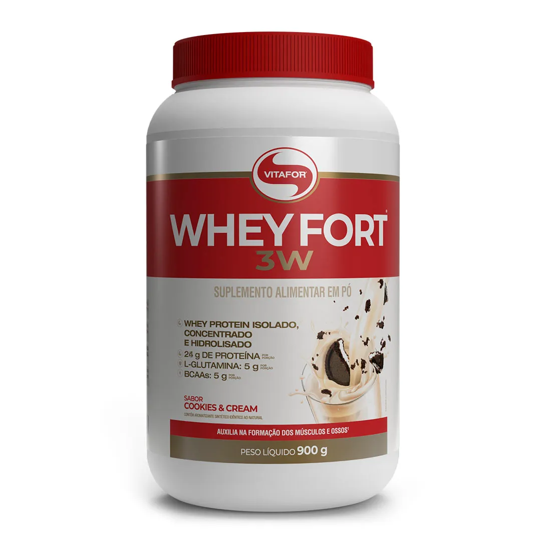 Whey Fort 3W Cookies and Cream Vitafor 900g