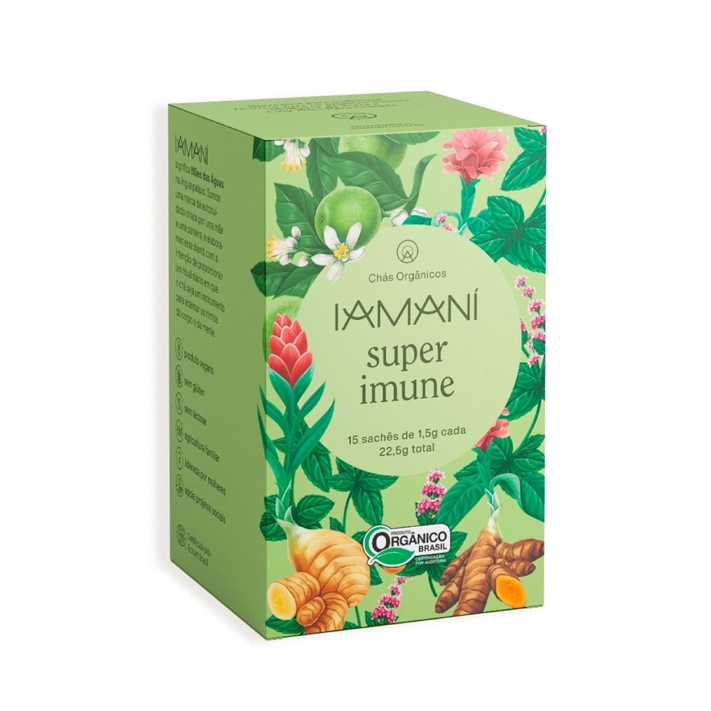 Chá Funcional Orgânico Super Imune Iamaní 15 Sachês