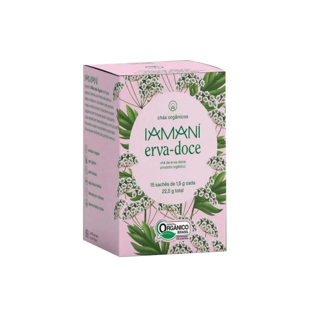 Chá Orgânico Erva-doce Iamaní 15 Sachês