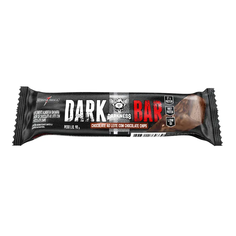 Dark Bar Chocolate ao Leite com Chocolate e Chips Darkness 90g