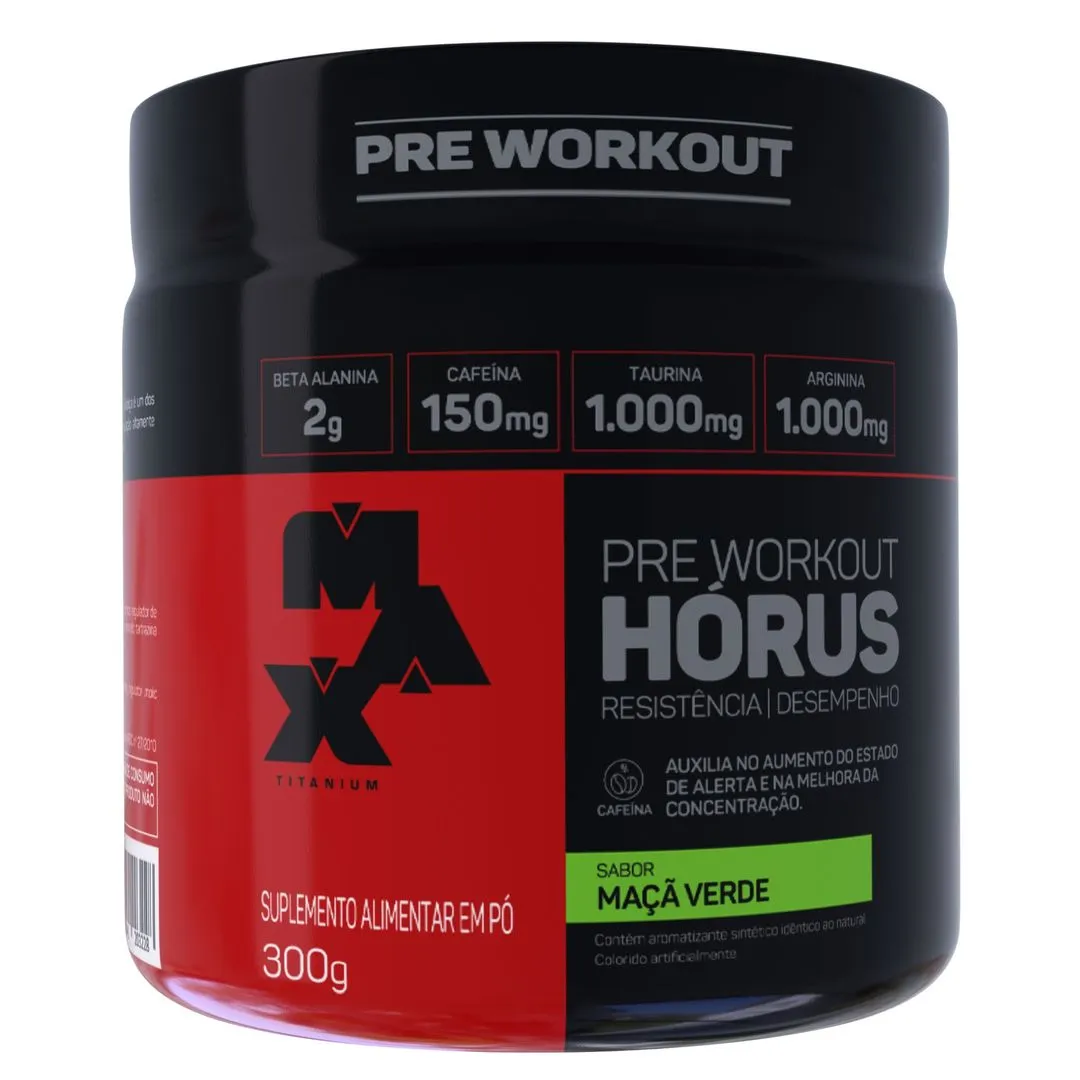 Pré Treino Hórus Maçã Verde Max Titanium 300g