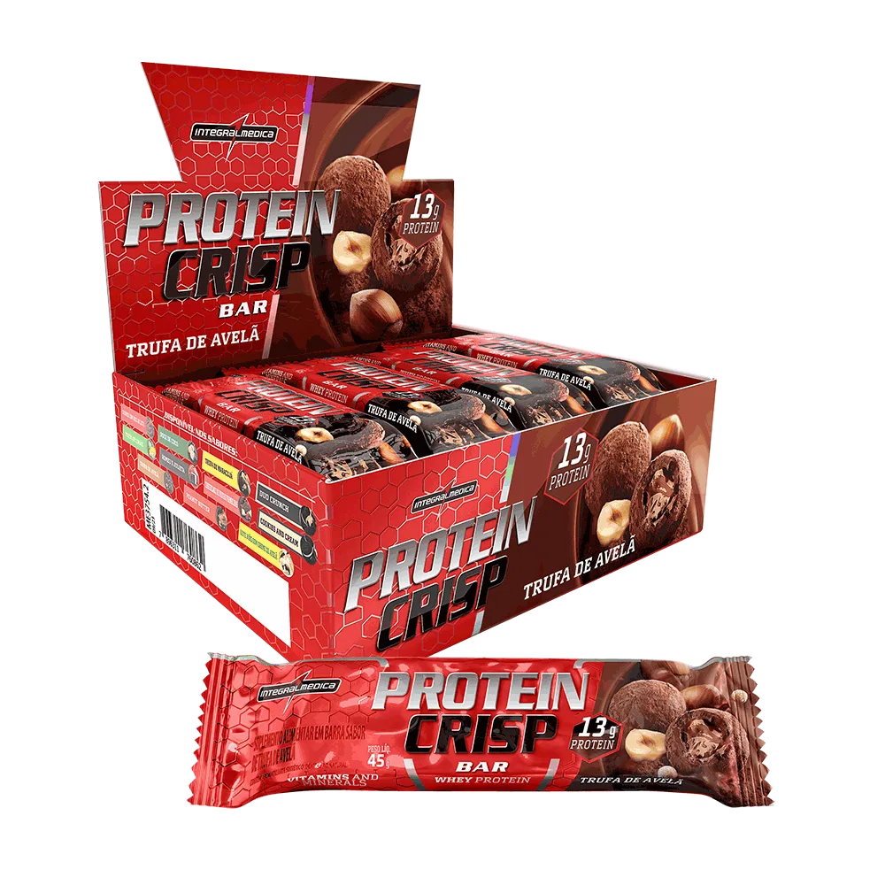 Protein Crisp Bar Trufa de Avelã Integralmedica 12 Unidades