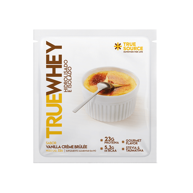 True Whey Vanilla Creme Brulee True Source Sachê 32g