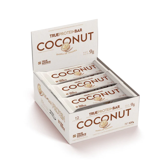 True Protein Bar Coconut Display 12un