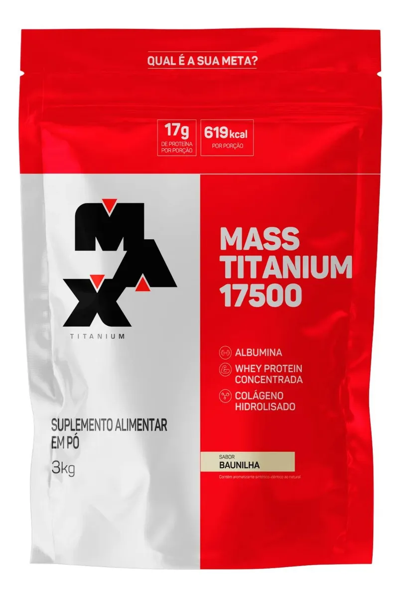Mass Titanium Refil Baunilha Max Titanium 3kg