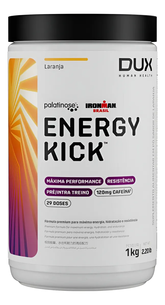 Energy Kick Caffeine Dux Limão Pote 1kg