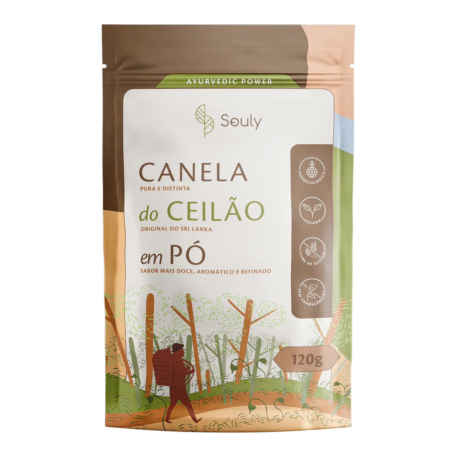 Canela do Ceilão em Pó Souly 120g
