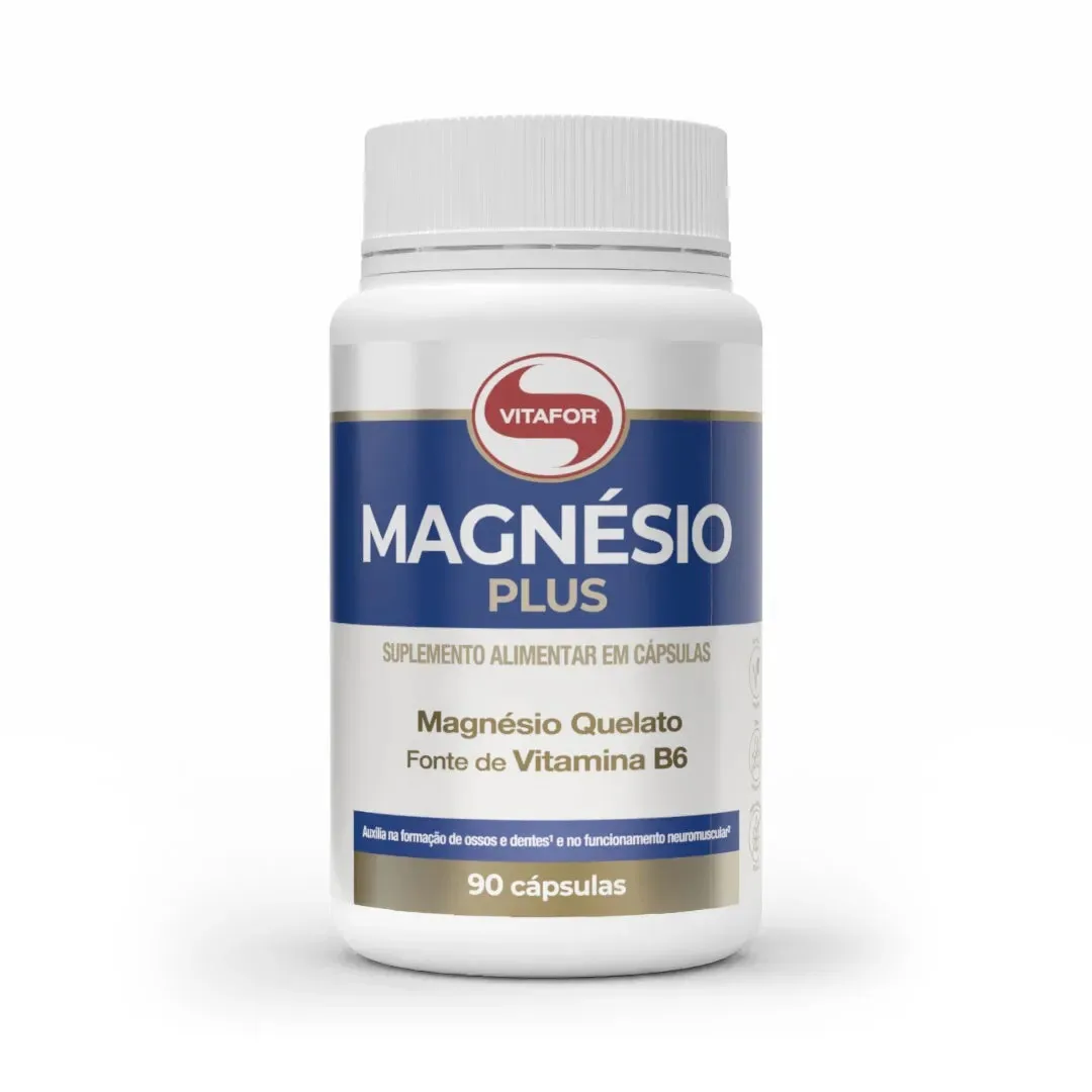Magnésio Plus com Vitamina B6 690mg Vitafor 90 Cápsulas