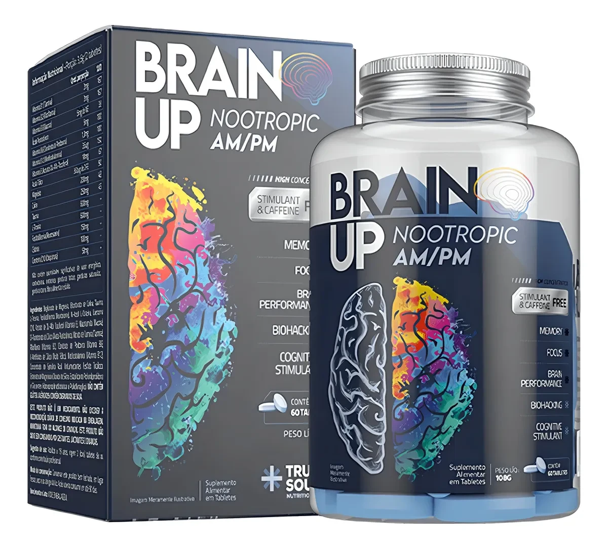 Nootrópico Brain Up AM/PM True Source 60 Tabletes