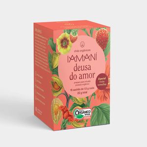 Chá Orgânico Deusa do Amor Frutas Vermelhas Iamaní 15 Sachês