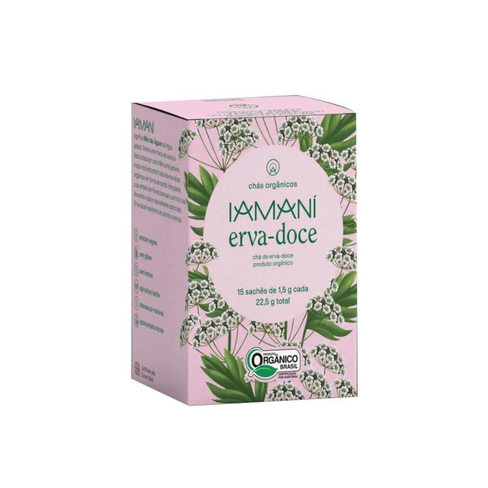 Chá Orgânico Erva-doce Iamaní 15 Sachês