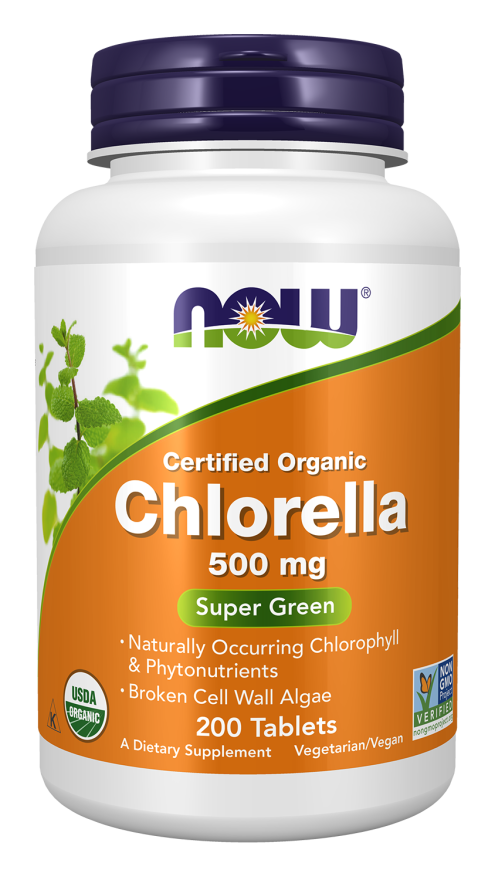 Chlorella 500mg Now Foods 200 Tabletes