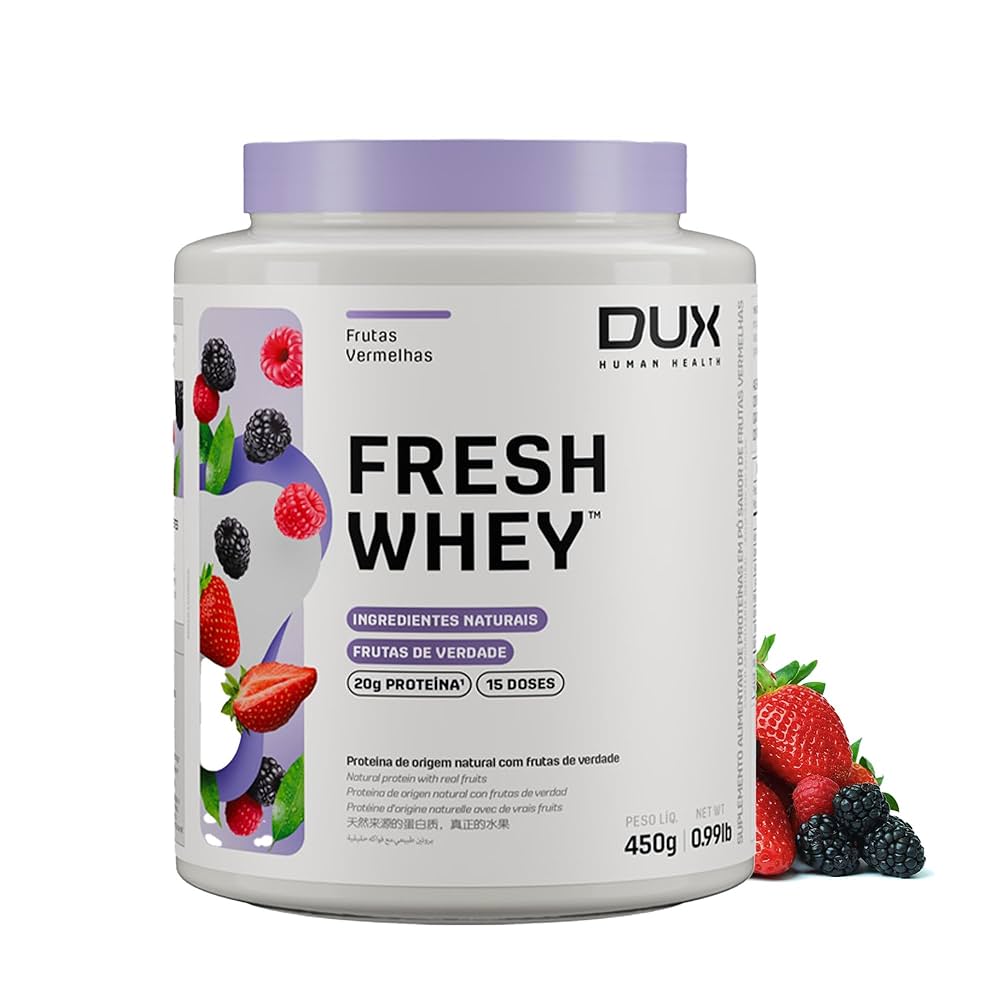 Fresh Whey Protein Sabor Frutas Vermelhas DUX Human Health 450g