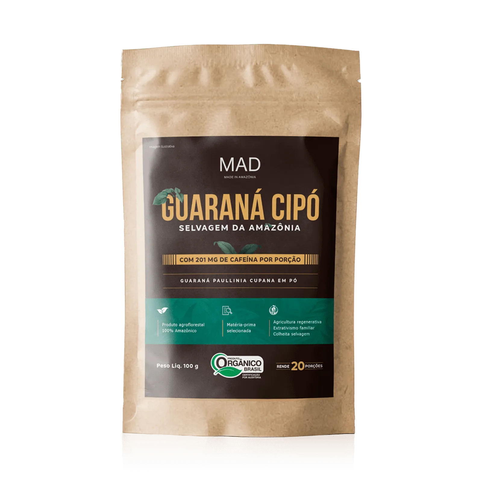 Guaraná Cipó Orgânico MAD 100g