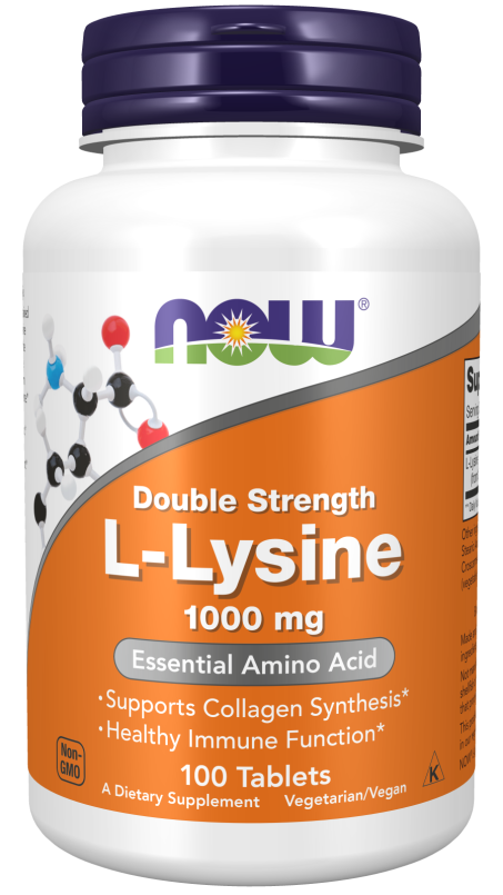 L-Lisina 1000mg Now Foods 100 Tabletes