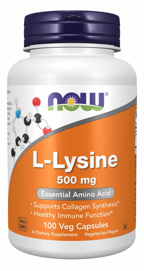 L-Lisina 500mg Now Foods 100 Cápsulas