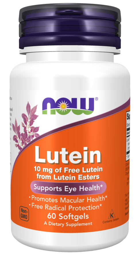 Luteína 10mg Now Foods 60 Cápsulas