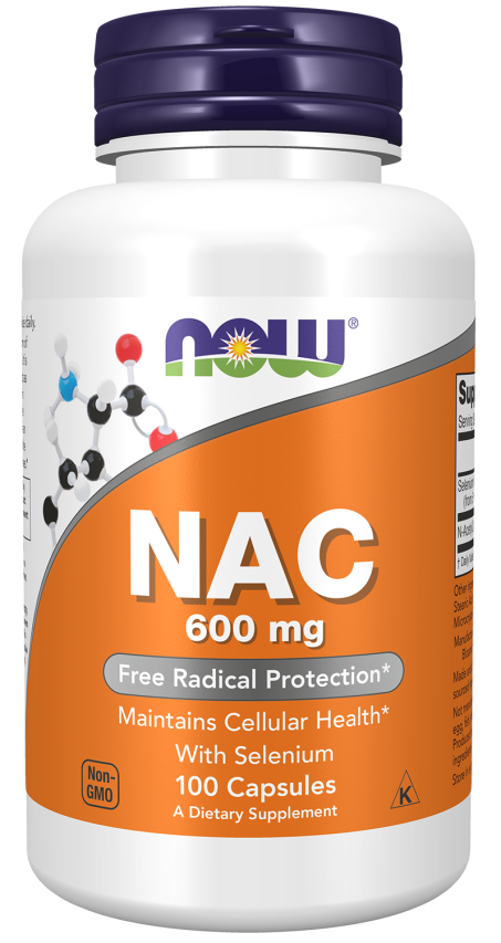 NAC (N-acetil Cisteína) 600mg NOW Foods 100 Cápsulas