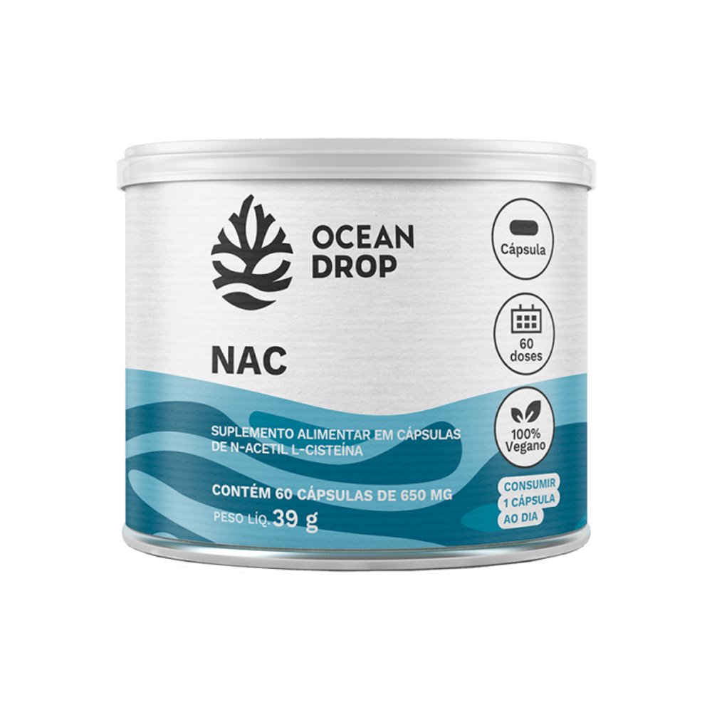 NAC (N-acetilcisteína) 650mg 60 Cápsulas Ocean Drop