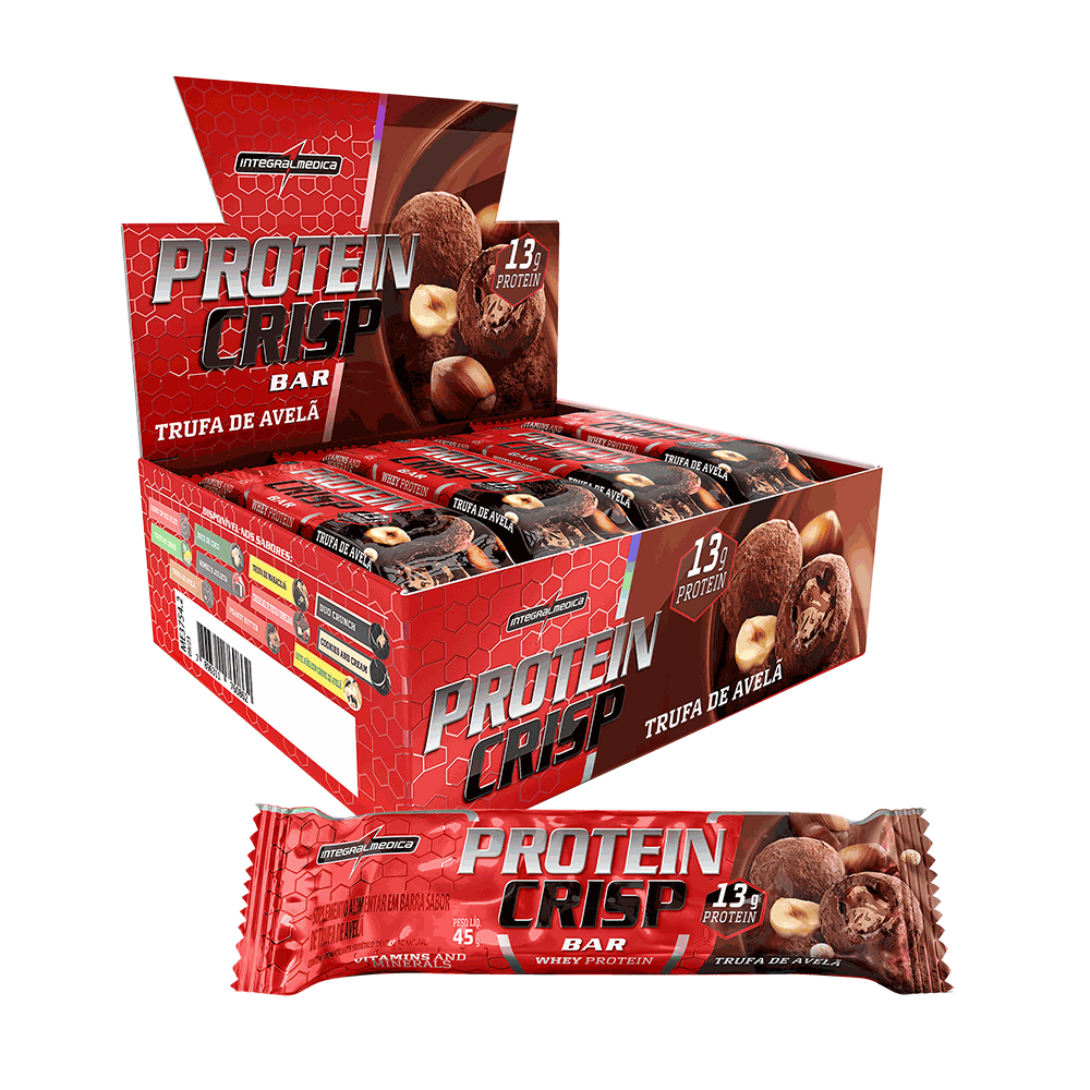 Protein Crisp Bar Trufa de Avelã Integralmedica 12 Unidades