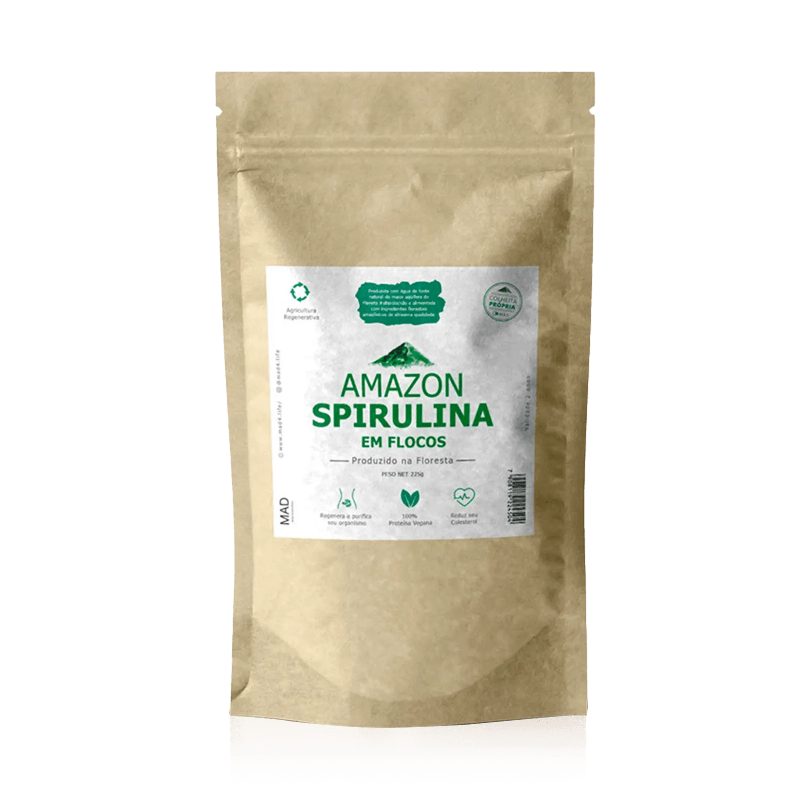 Spirulina da Amazônia em Flocos MAD 225g